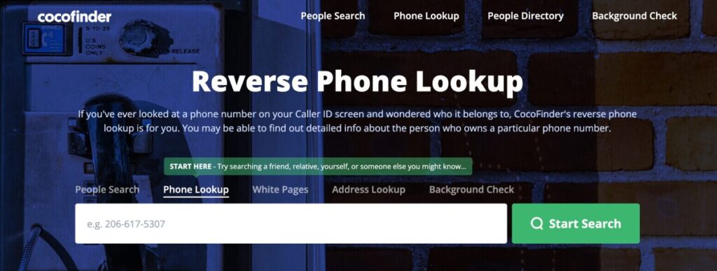 cocofinder reverse phone lookup